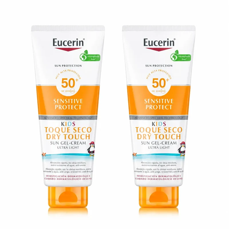 Eucerin Solar Kids Sensitive Protect Gel Crema Spf50+ , 400 Ml , pack 2