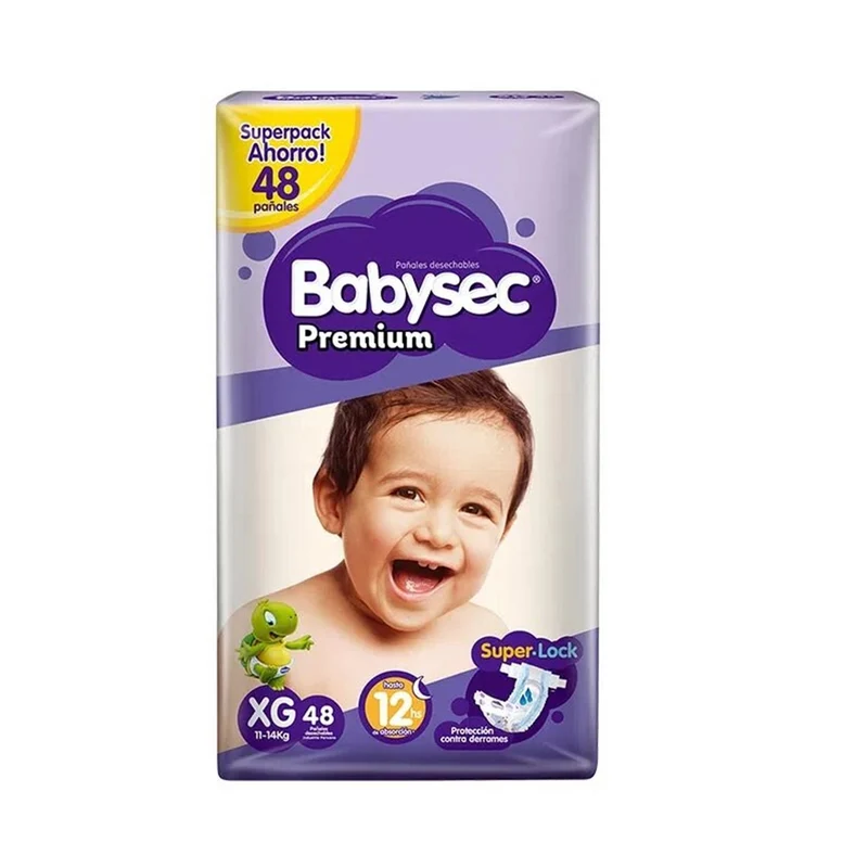 Pañal Premium Babysec Xg X 48 Unidades
