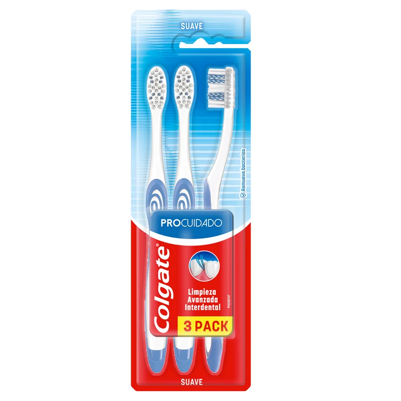 Cepillo Colgate Pro Cuidado Suave X 3 Unidades