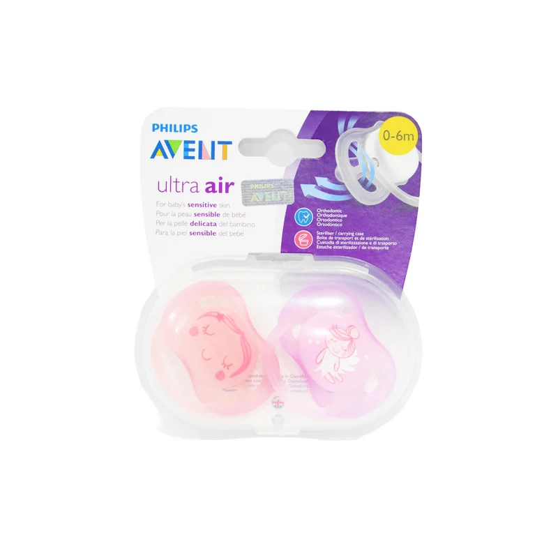 Avent chupete ultra air para la piel sensible del bebé x unidad