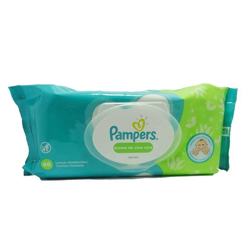 Pampers toallas humedas aroma de aloe vera x 48 unidades