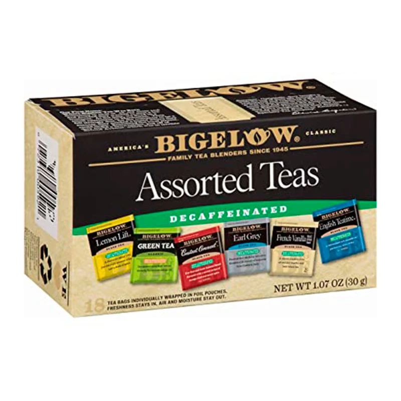 Bigelow assorted teas decaffeinated cja x18oz