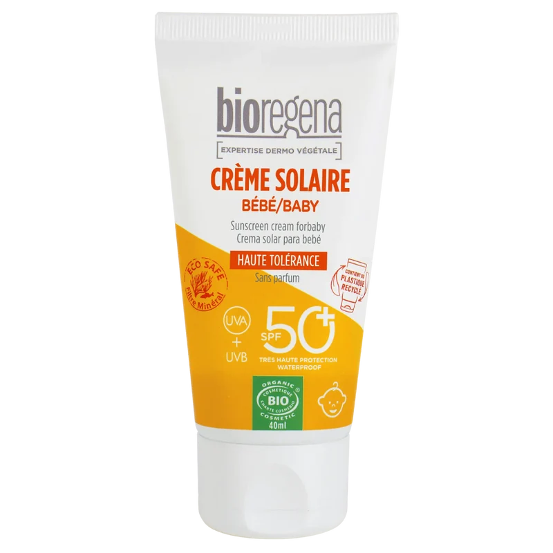 Crema Solar para Bebés SPF 50+ Hipoalergéinca Bioregena 40 ml