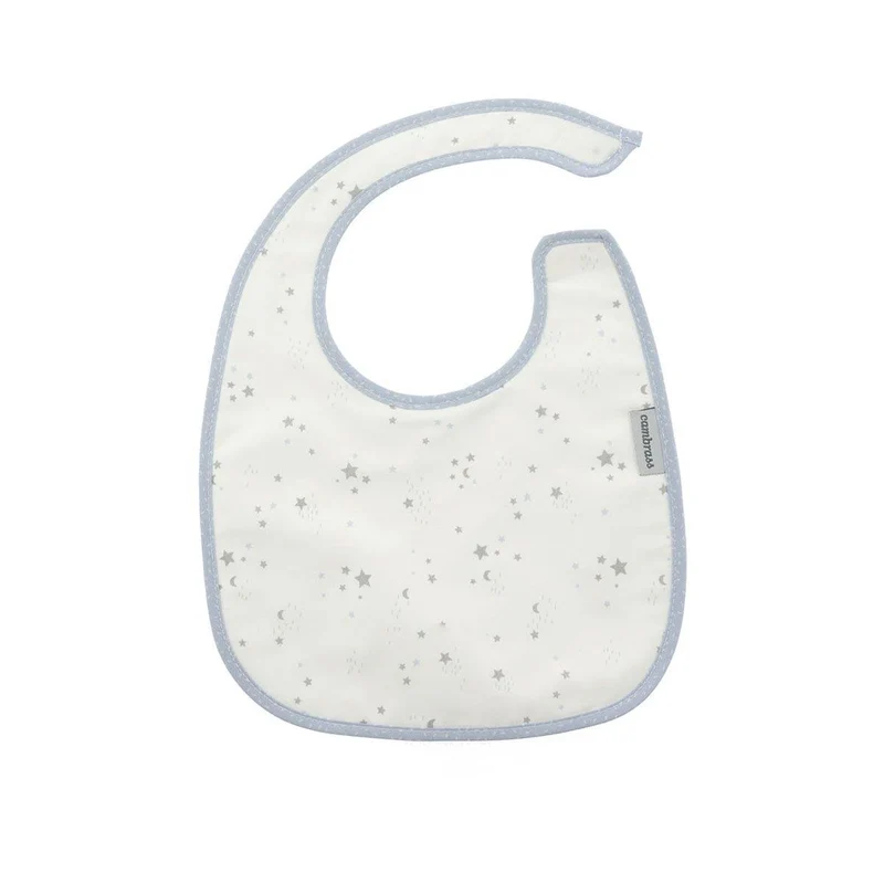 Babero cuadrado con Velcro Celeste 20x26 cm. Color Rosa