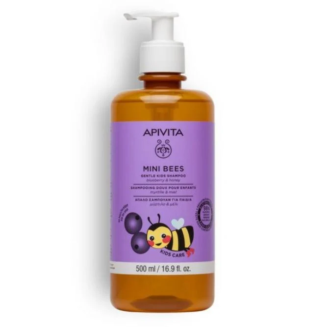 Champú suave para niños arándano y miel Apivita 500 ml