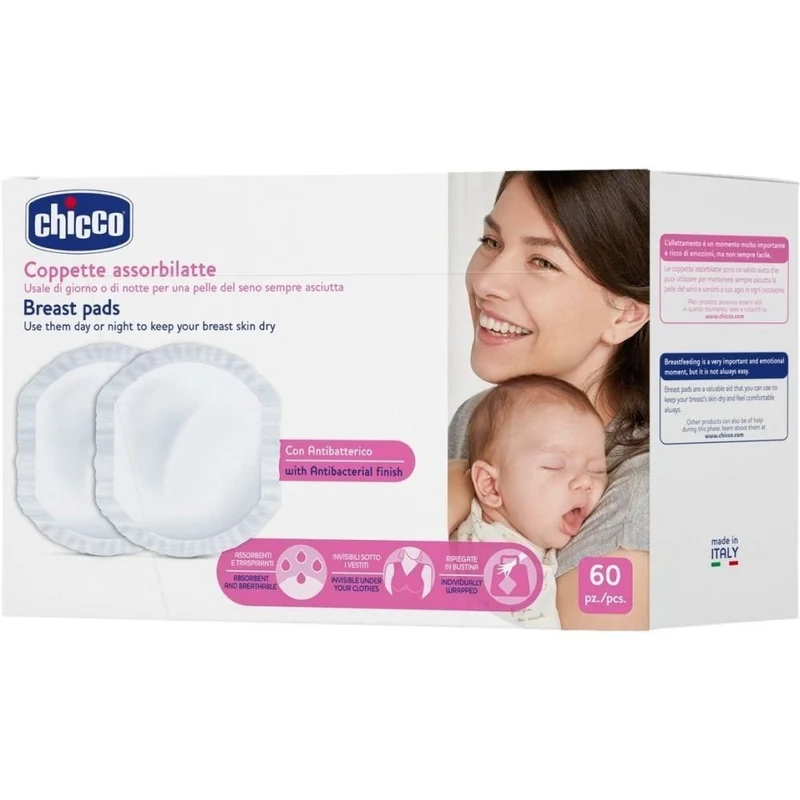 CHICCO Discos Absorbentes Antibacterias 60 Unidades