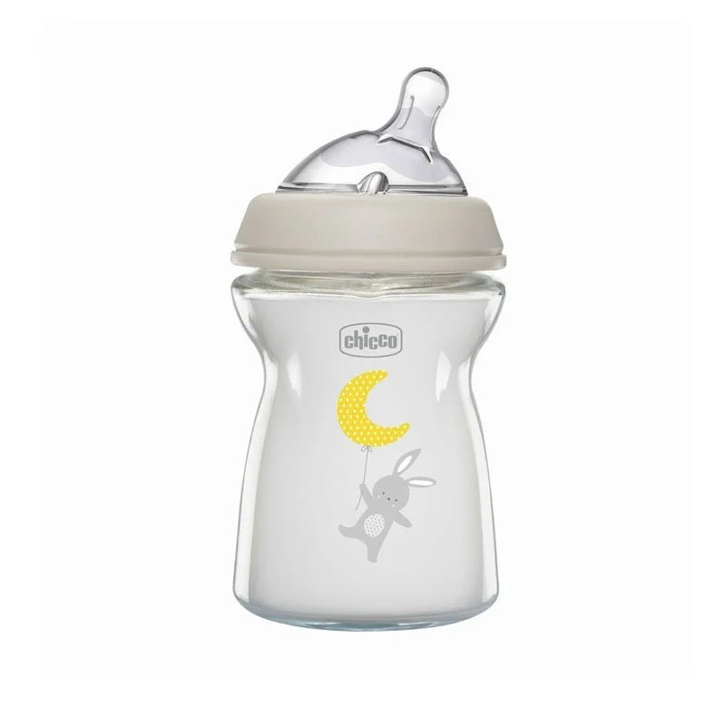 CHICCO Biberón Natural Feeling de Vidrio Flujo normal 250ML 0m+