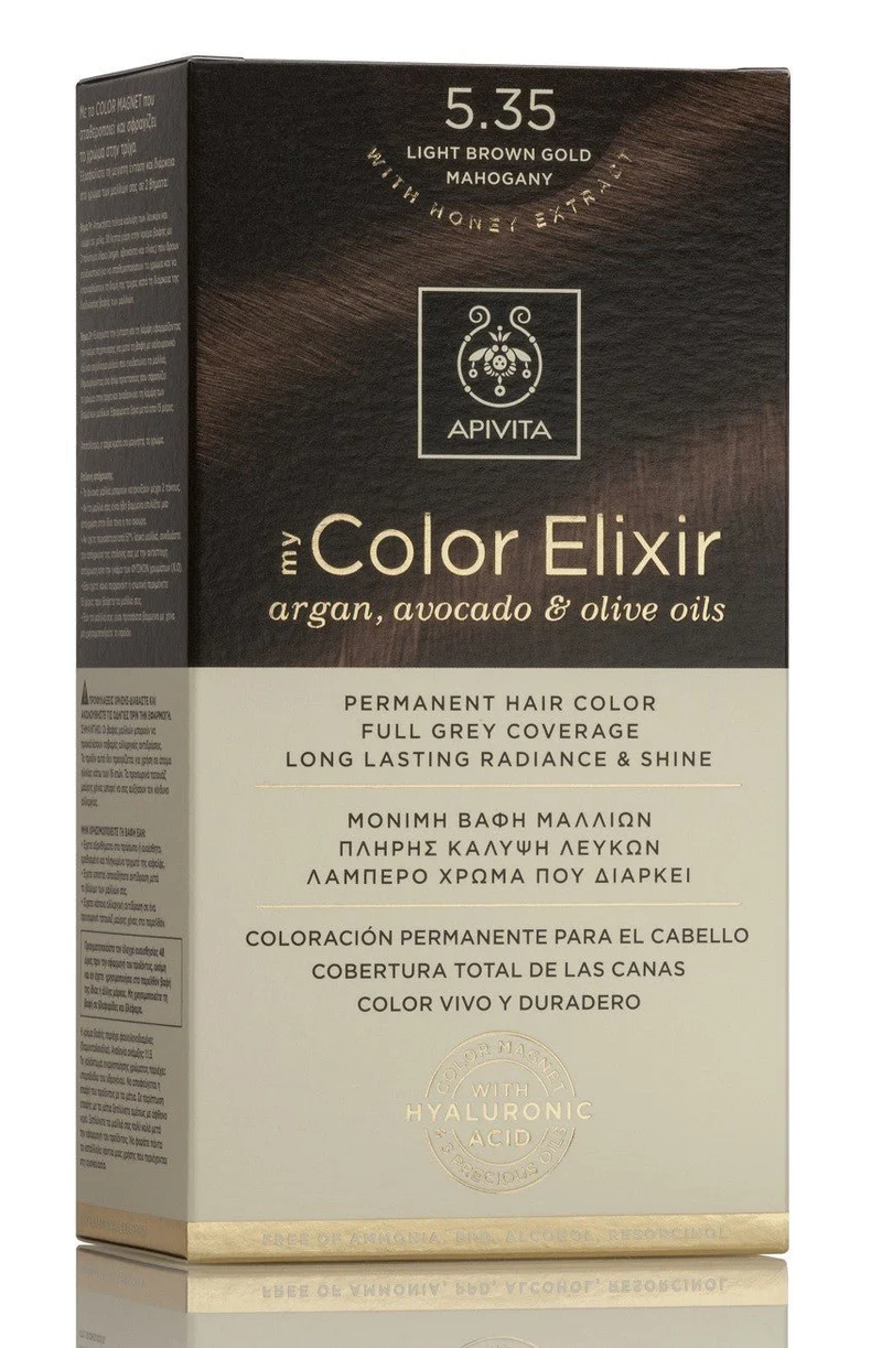 APIVITA Tinte 5.35 Castaño Claro Dorado Caoba My Color Elixir
