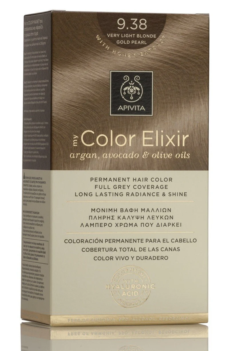 APIVITA Tinte 9.38 Rubio Muy Claro Dorado Perlado My Color Elixir