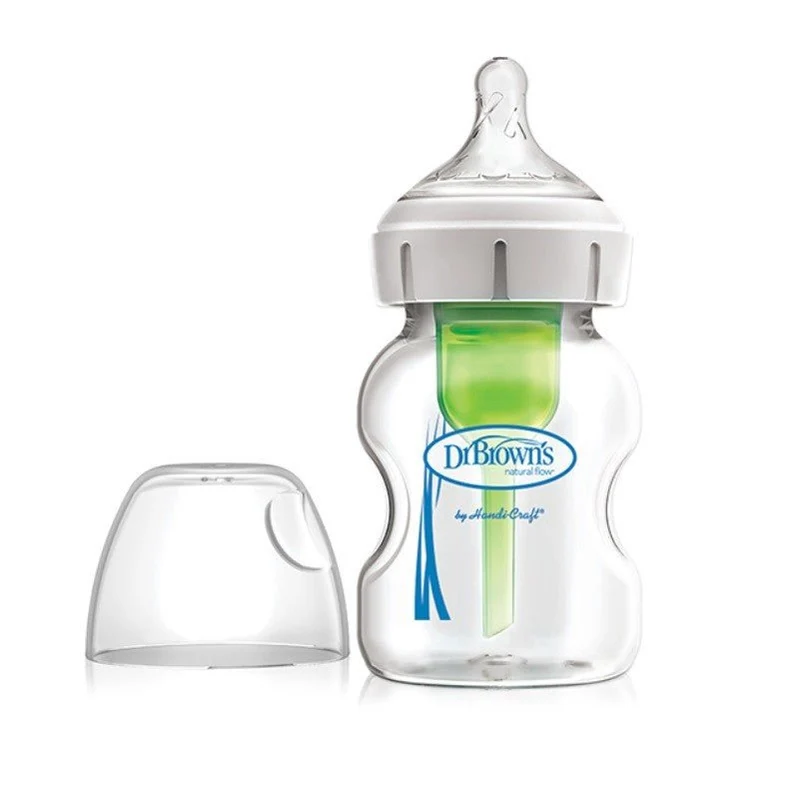 DR. BROWN'S Biberón Options+ Anti-Colic de Cristal Boca Ancha 150ml