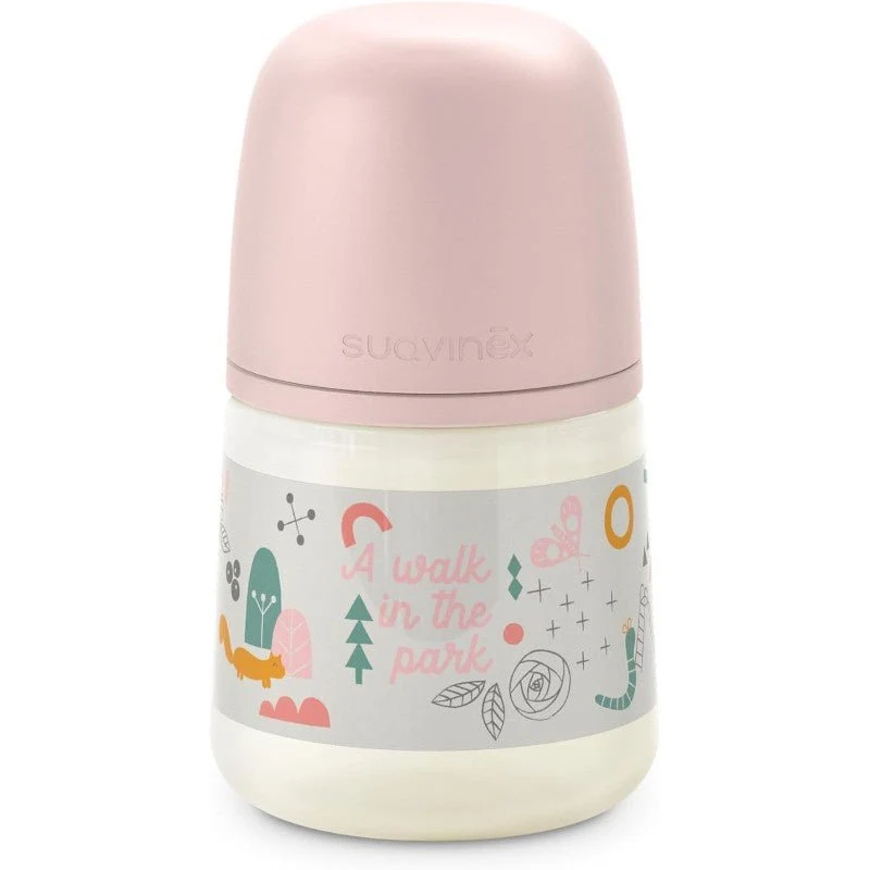 SUAVINEX Biberón Clásico 150ml T1M (Walk Rosa)