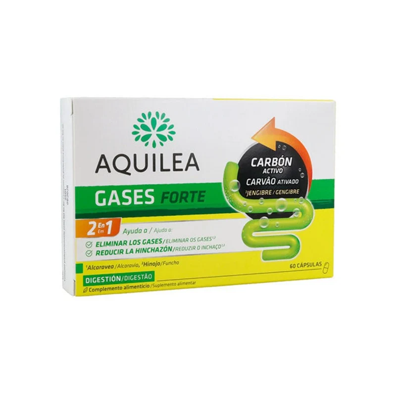 AQUILEA Gases Forte Carbón Vegetal 60 Cápsulas
