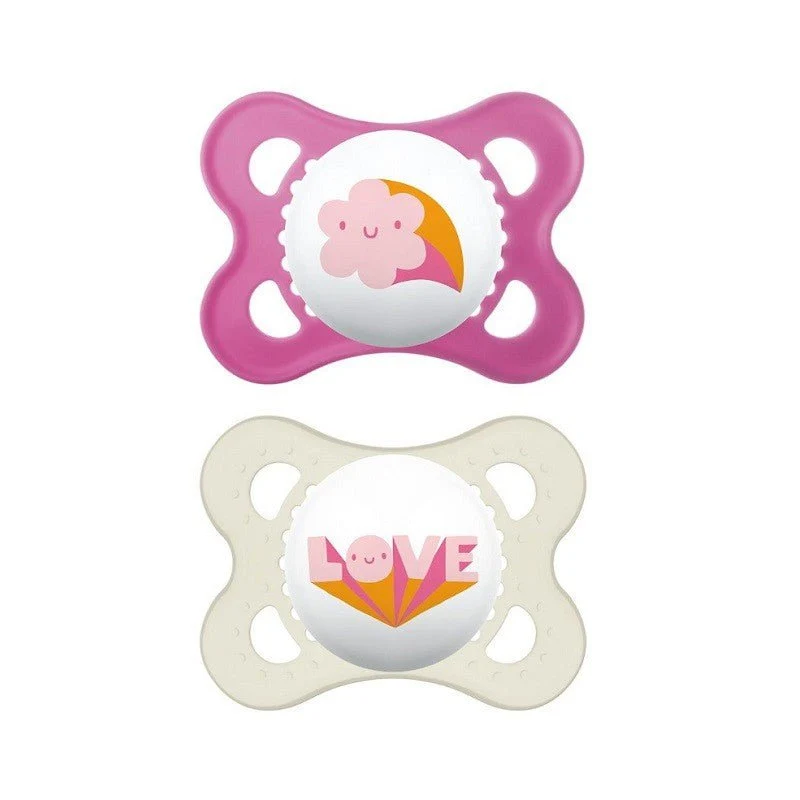 MAM Chupete Original Silicona 0-6M 2 Unidades Rosa