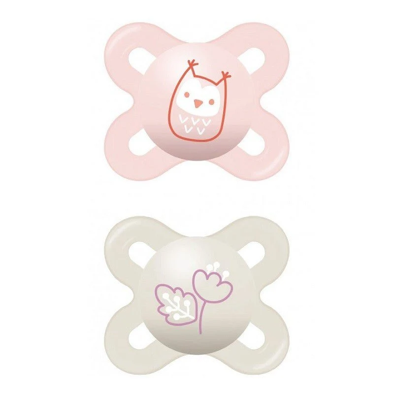 MAM Chupete Start Silicona 0-2M 2 Unidades Rosa