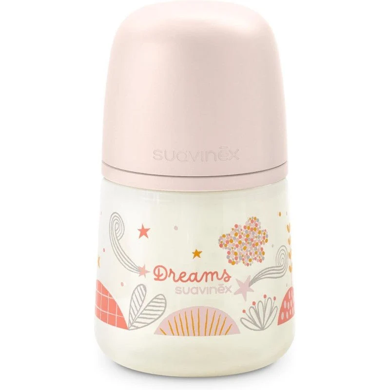SUAVINEX Biberón 150ml Tetina Fisiológica SX Pro Flujo Lento (S) - Dreams Rosa