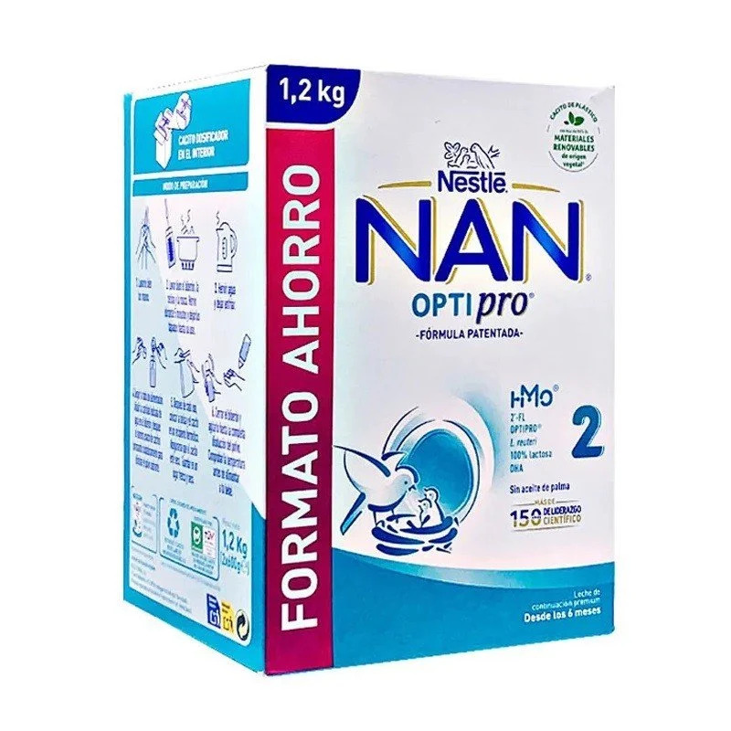 NAN OPTIPRO 2 Leche de Continuación 1200gr FORMATO AHORRO