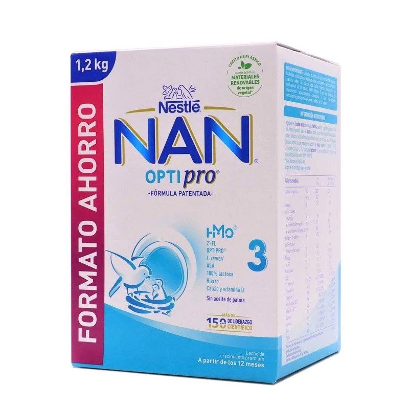 NAN OPTIPRO 3 Leche de Crecimiento en Polvo 1200gr FORMATO AHORRO