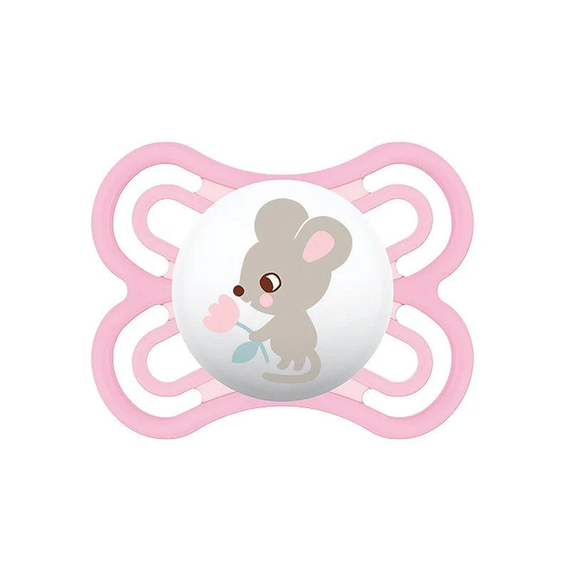 MAM Chupete Perfect Silicona +0M (Ratita Rosa)