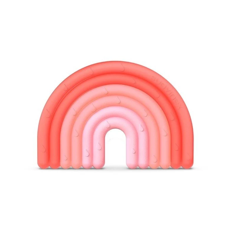 SUAVINEX Mordedor de Silicona +0m Arcoirirs Rosa Etapa 1