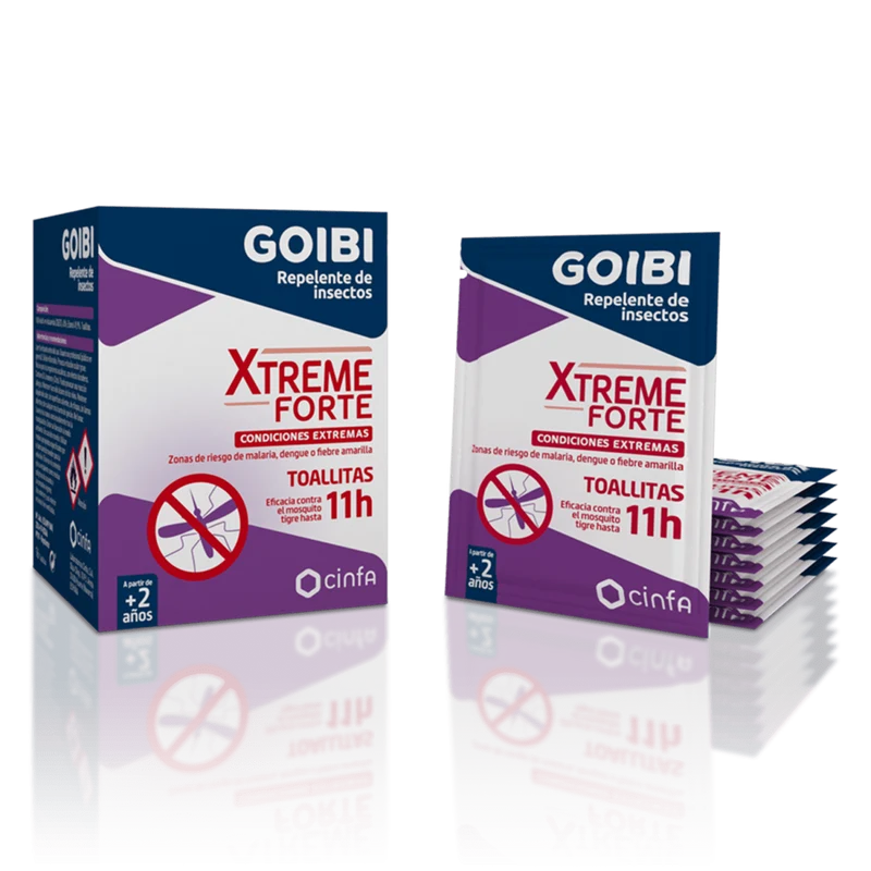 GOIBI Antimosquitos Xtreme Forte Toallitas 16 uds