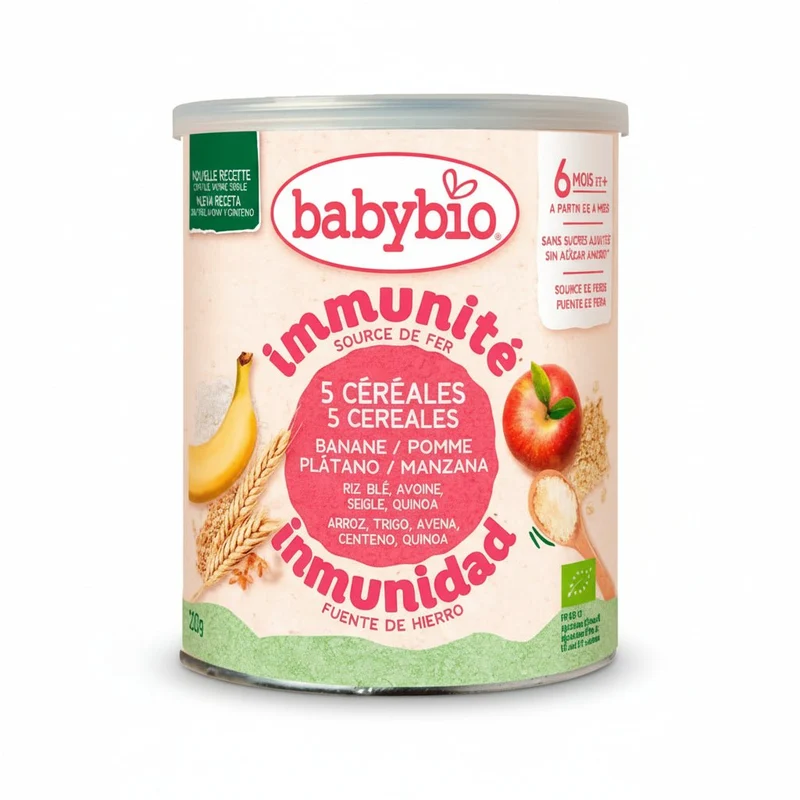 BABYBIO Cereales 3 Frutas con Quinoa BIO +6m 220g