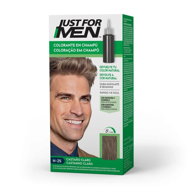 JUST FOR MEN Colorante en Champú Castaño Claro H-25 (30ml)