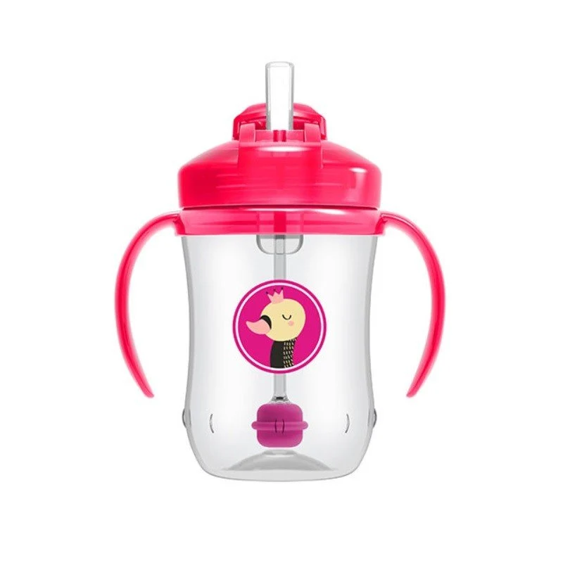 DR. BROWN'S Mi Primer Vaso con Pajita color Rosa
