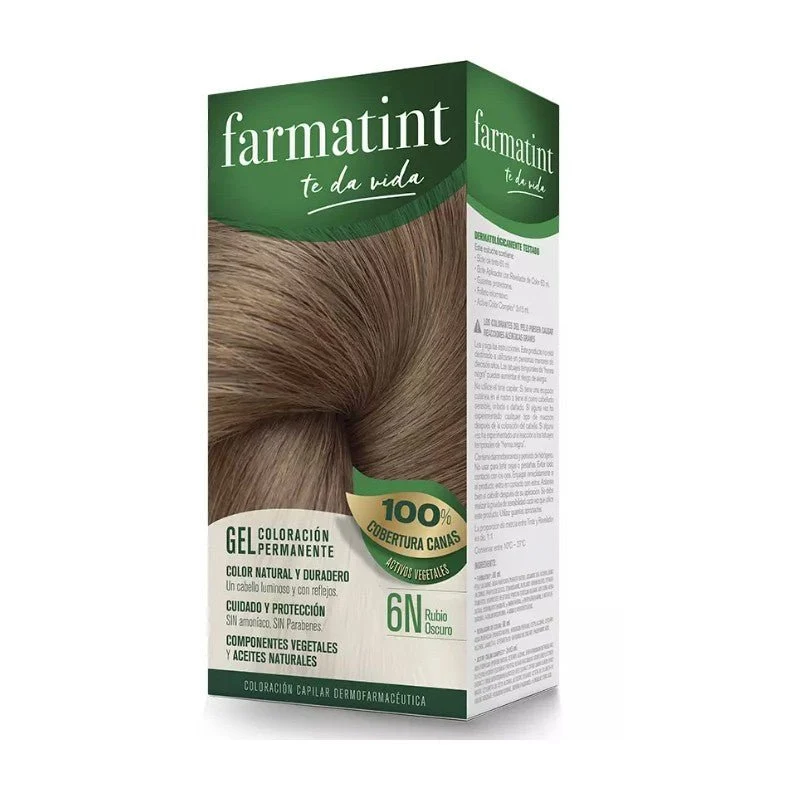 Farmatint Gel Coloración Permanente 6N Rubio Oscuro