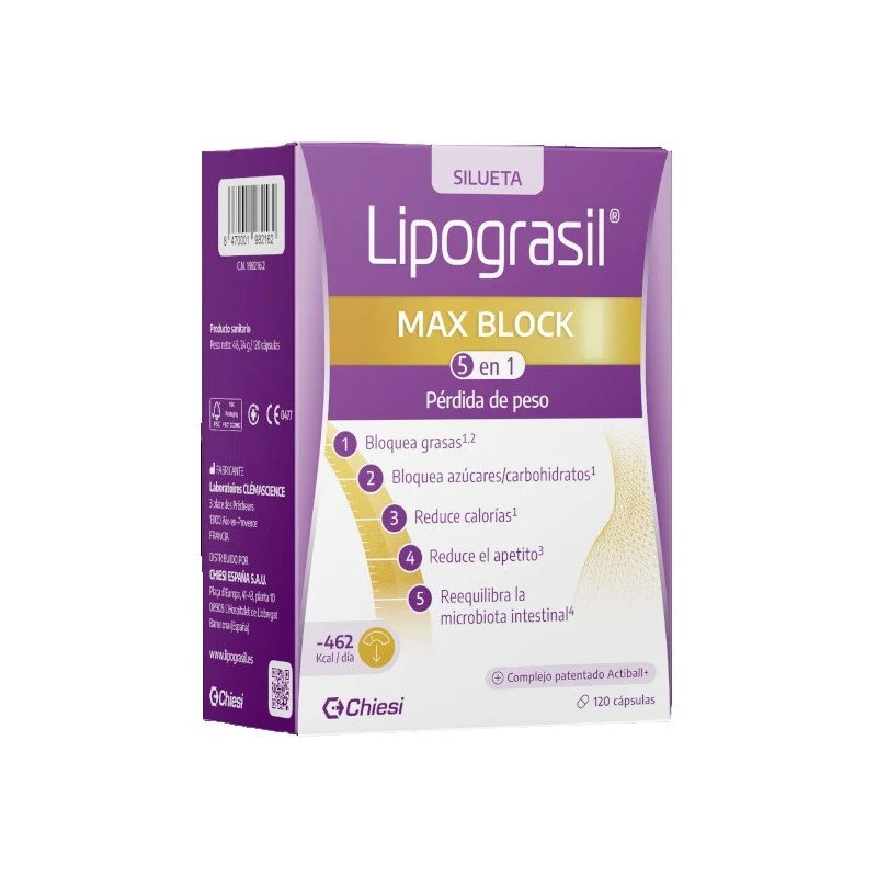 Lipograsil Max Block 5 en1 120 cápsulas