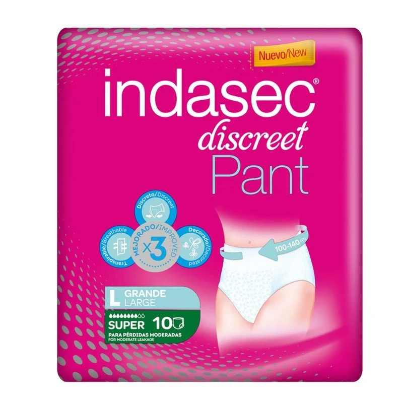 INDASEC Discreet Pant Super Talla G 10 uds