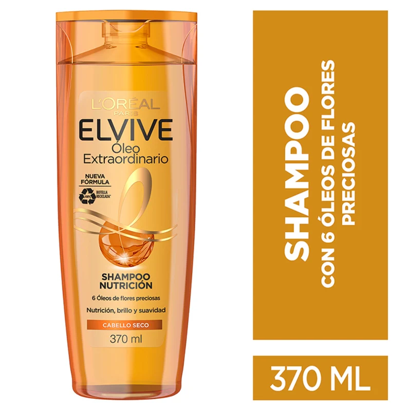 Shampoo Elvive Óleo Extraordinario Nutrición X 370Ml