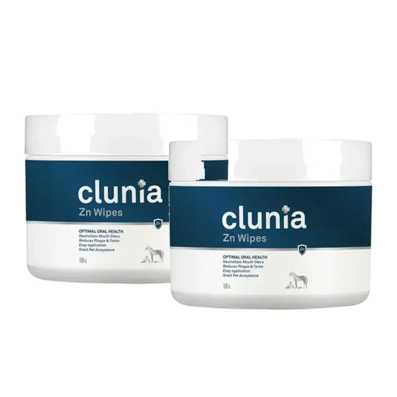 Vetnova Clunia Zn toallitas dentales 100 uds, pack 2