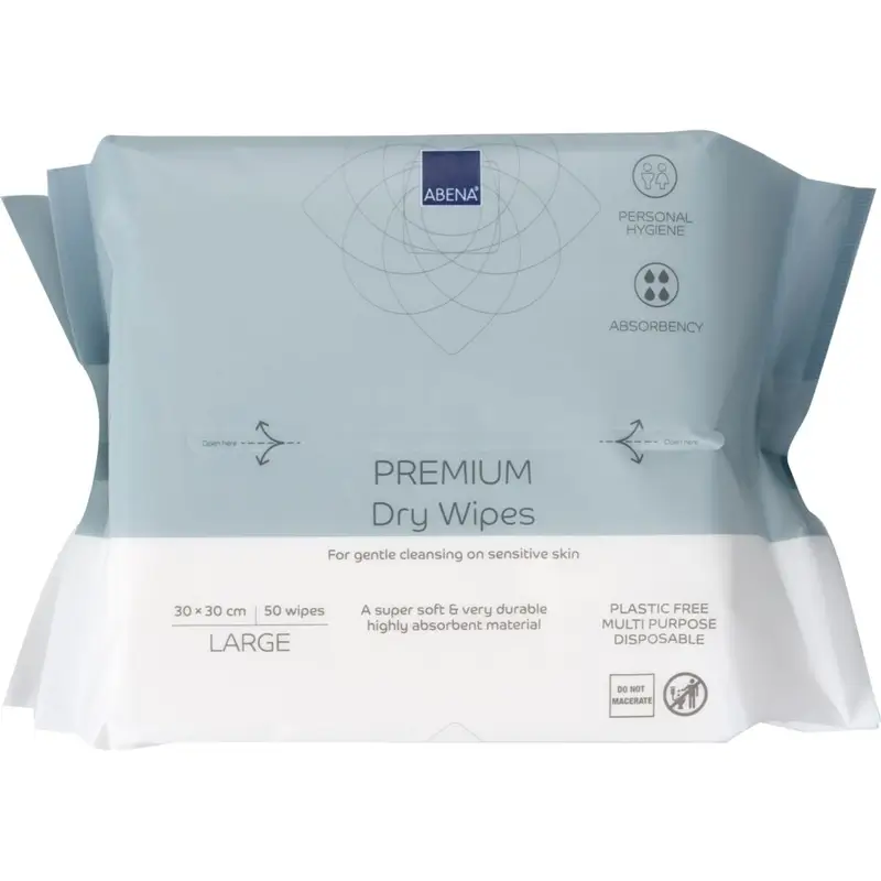 Abena Toallitas Secas Multiuso Premium 30X30 Cm, 50 unidades