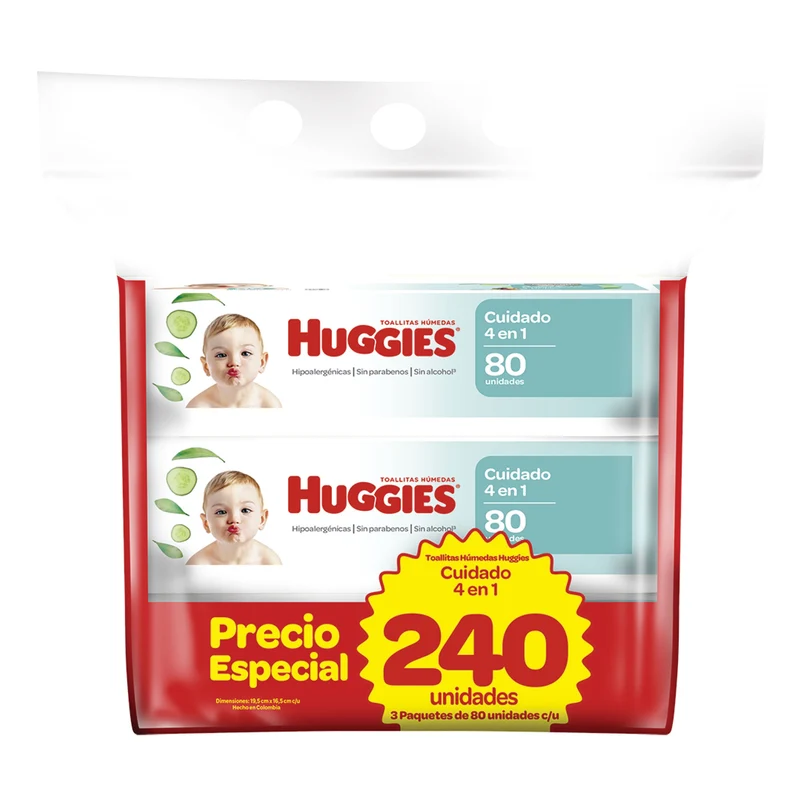 Toallitas Húmedas Huggies Refrescantes One Done X 240 Unidades