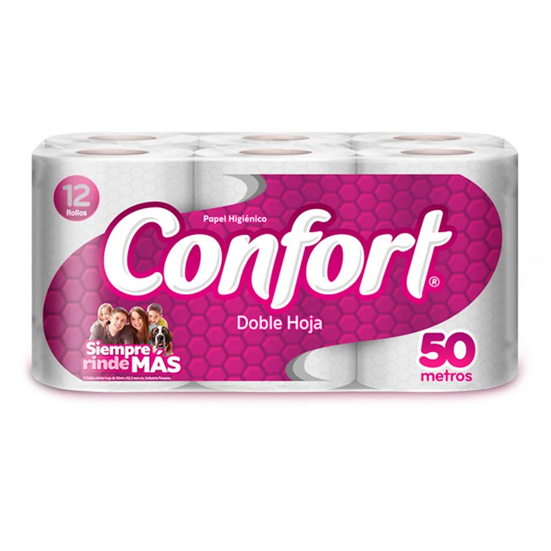 Confort Papel Higienico Dh Mega 50Mt X 12 Unidades
