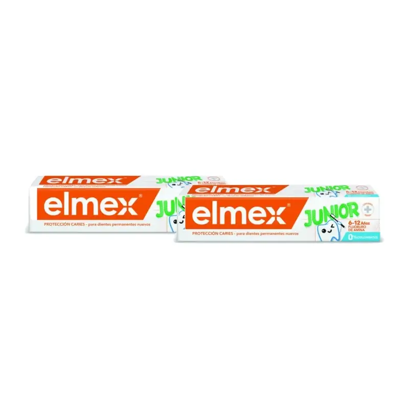 Elmex Caries Junior Cremas Dentales, 75 Ml, pack 2