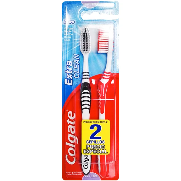 Cepillo Colgate Extra Clean Duro 2 Unidades X Paquete