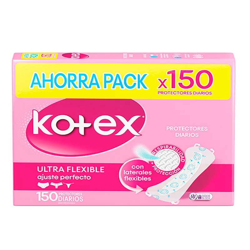 Protectores Diarios Kotex Ultra Flexible X 150 Unidades