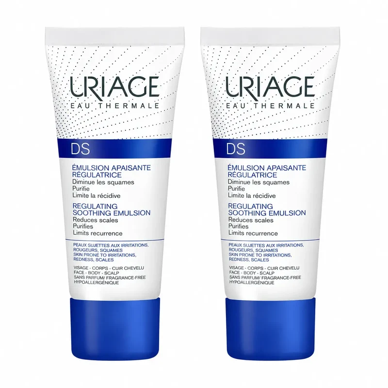 Uriage Ds Emulsión Calmante 40Ml Sin Perfume , pack 2