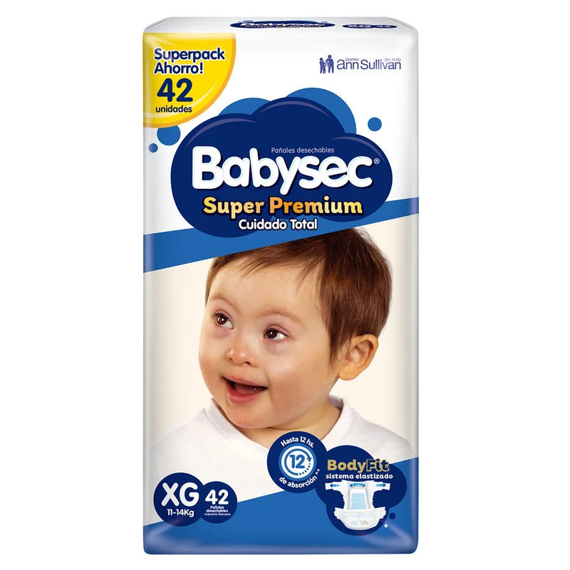 Pañal Super Premium Babysec Xg X 42 Unidades