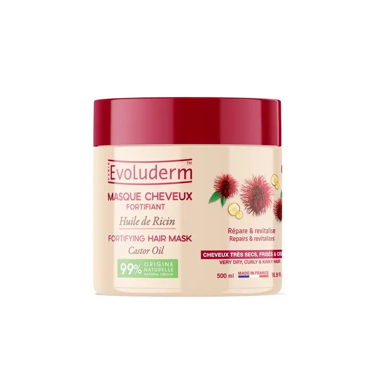 Evoluderm Mascarilla Capilar Aceite De Ricino, 500 ml