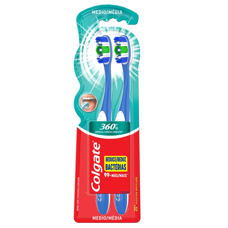 Cepillo Colgate 360 Suave X 2 Unidades