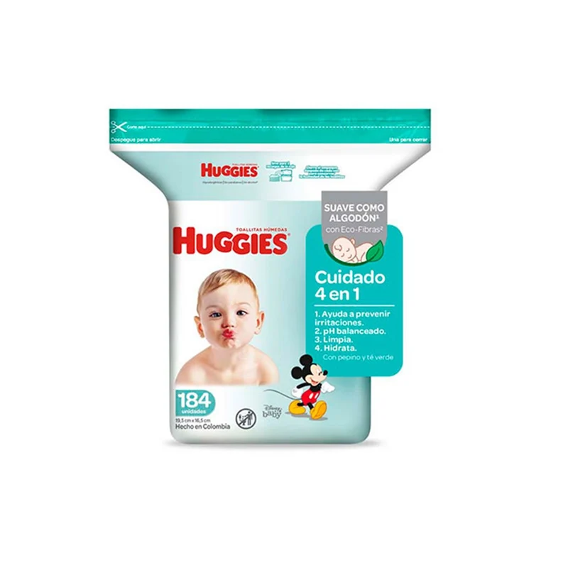 Toallitas Húmedas Cuidado 4En1 Huggies X 184 Unidades