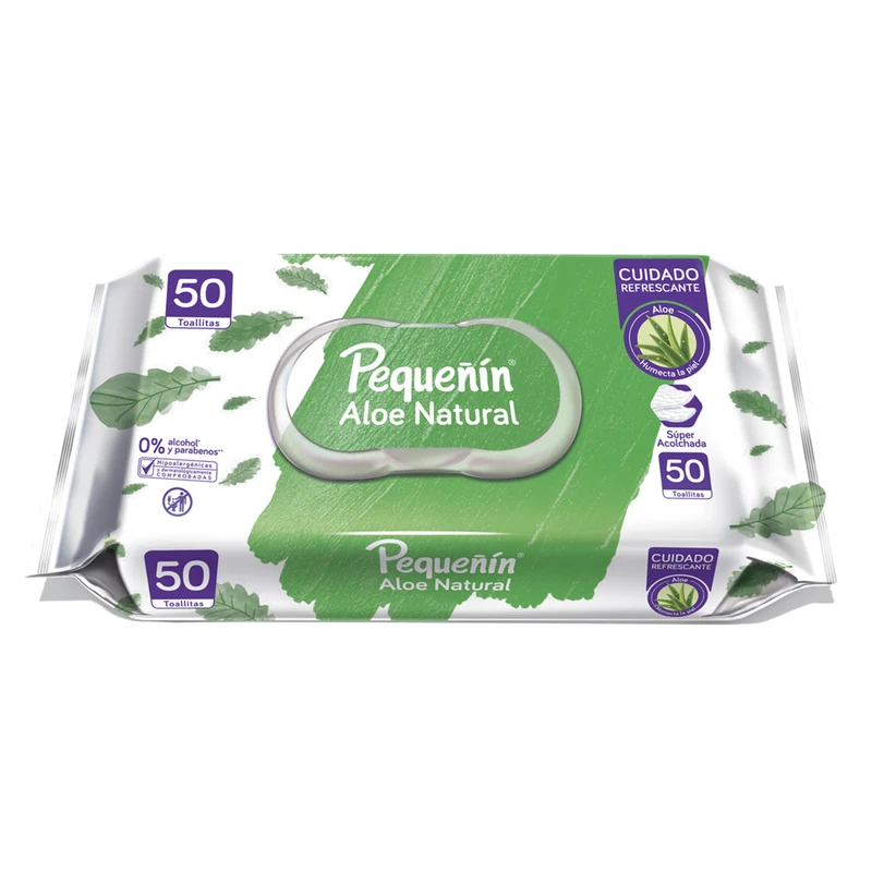 Toallitas Húmedas Pequeñin Aloe Vera X 50 Unidades
