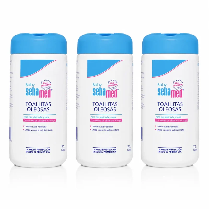 Sebamed Baby Toallitas Oleosas 70 Unidades , pack 3