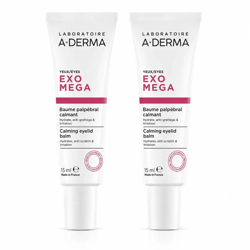 A-Derma Exomega Bálsamo Palpebral Calmante, 15 ml, pack 2