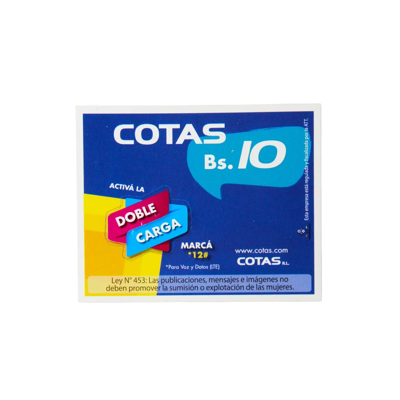 Comunicate 10 Bs Tarjeta Telefono X Unidad