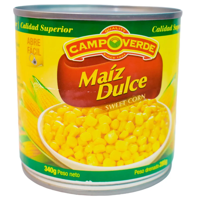 Maíz Dulce Campo Verde En Lata X 340G
