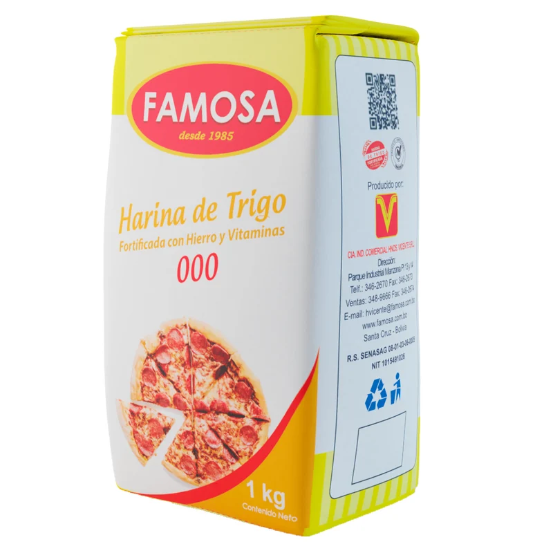 Harina De Trigo Famosa Para Pizza X 1Kg