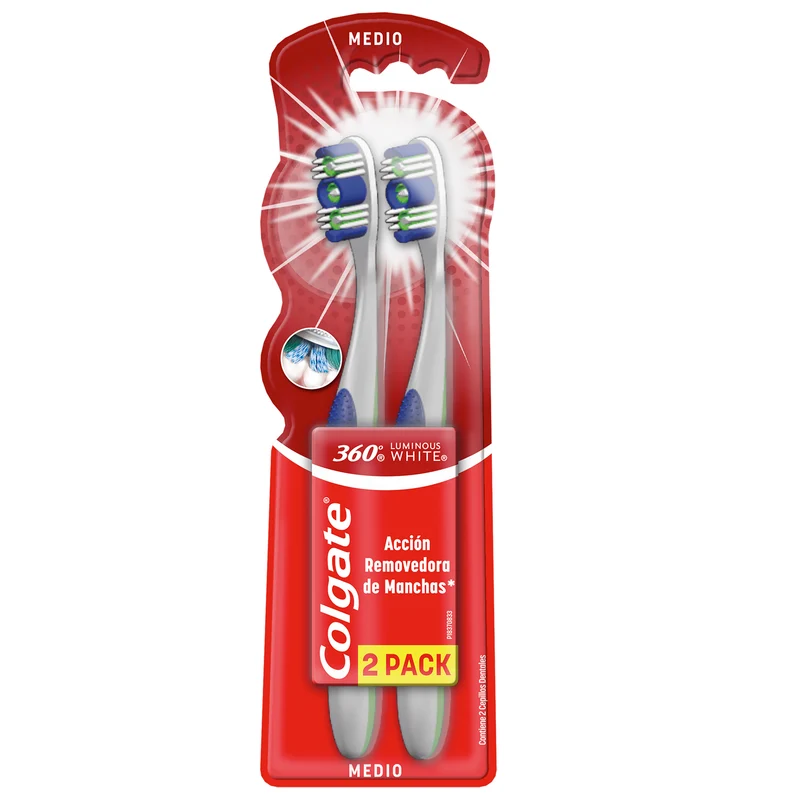 Cepillo Colgate 360 Luminous White X 2 Unidades